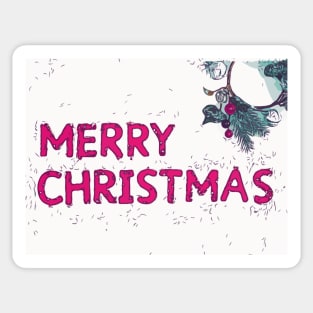 Fasbytes Xmas, Merry Christmas typography Sticker